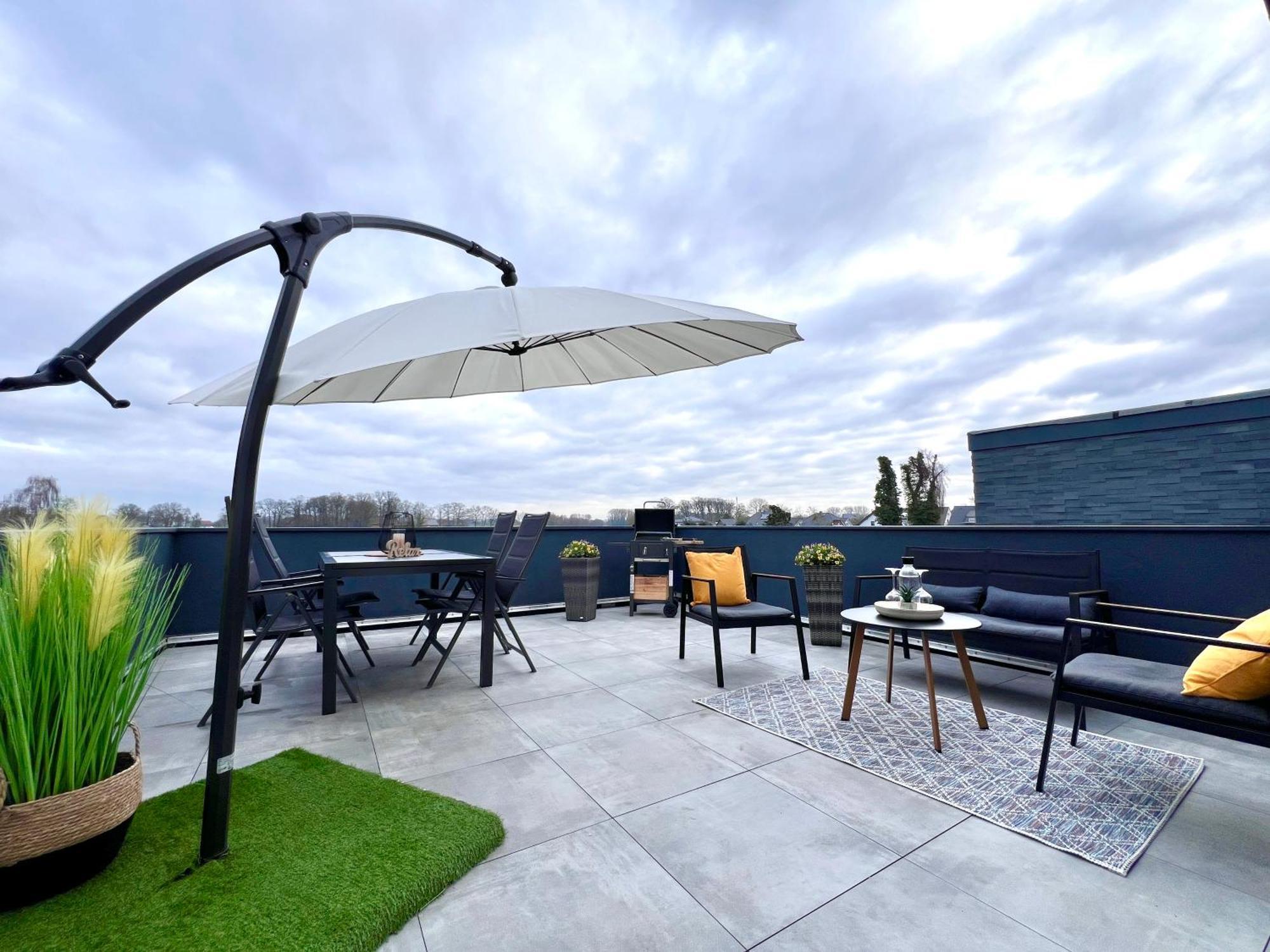 Grosse Wohnung Wellness + Sauna + Netflix Petershagen Exterior foto